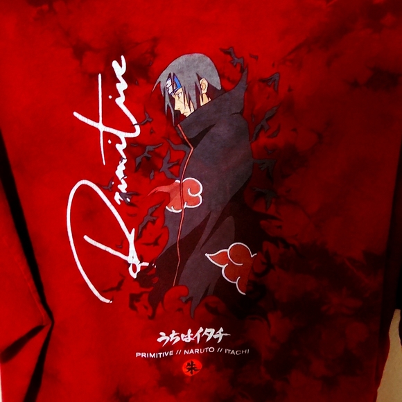 Primitive x Naruto Crows Washed Burgundy T-Shirt - Picture 4 of 4